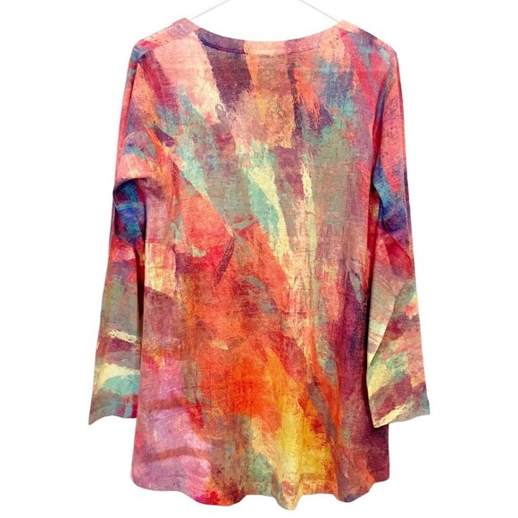 Soft Surroundings Plein de Couleurs Sweater Knit Tunic Multicolor Size Medium - Picture 3 of 9